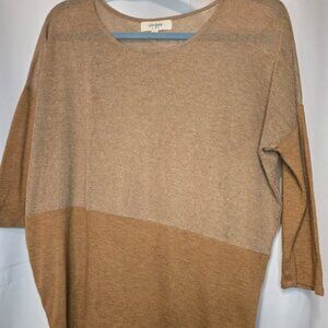 Tan & Brown Sheer Top